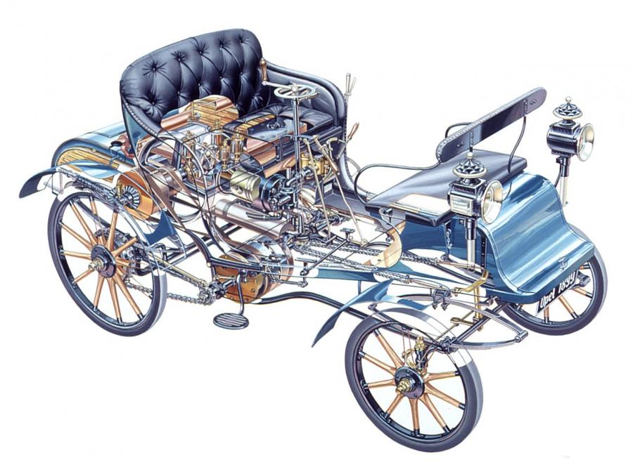 Схема Opel-Lutzmann 3 PS 1899 года  (фото 2 из 6)